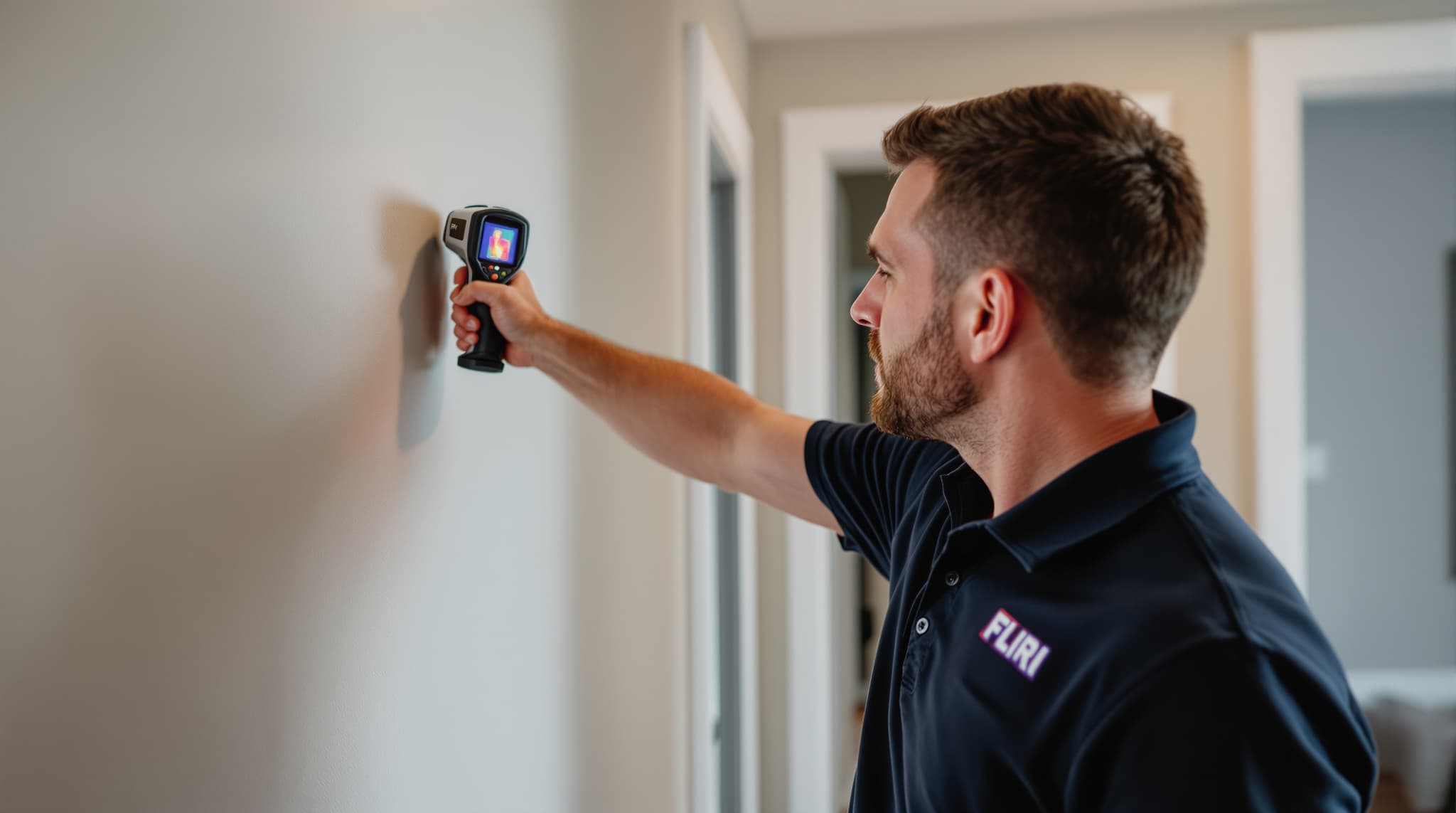 BPI certified energy auditor with thermal camera